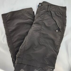Eddie Bauer Sport Convertible Zip Off Cargo Hiking Pants Womens 10‎ Gray Outdoor